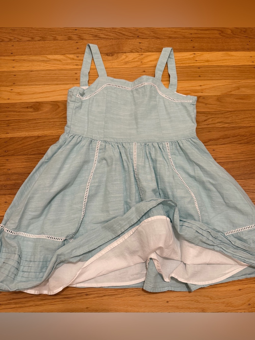 Girls (10) Janie and Jack Light Blue Eyelet-Trim Sundress